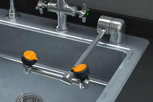 GUARDIAN EQUIPMENT G1849 Eyewash Deck Mount 6-1/2 W 14-1/8 D | AC2PJE 2LVK4