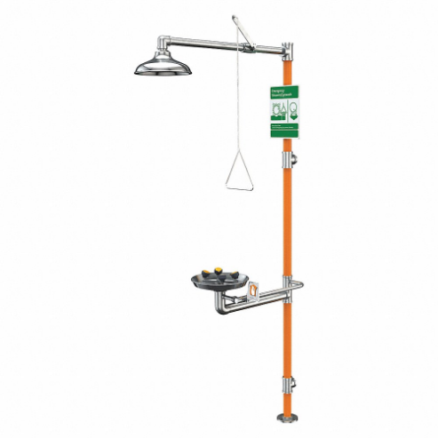 Barrier-Free Safety Station with WideArea Eye/Face Wash, All-Stainless Steel Construction