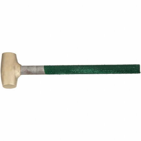 HACKETT 1BS Brass Mallet, Steel Handle, 16 oz Head Wt, 1 Inch Dia, 2 1/4 Inch Head Length | CR3MUK 36XC07