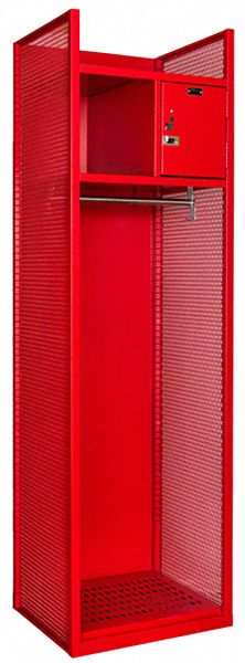 Gear Locker, 22 Inch Opening Width, Galvanneal, Steel, Red
