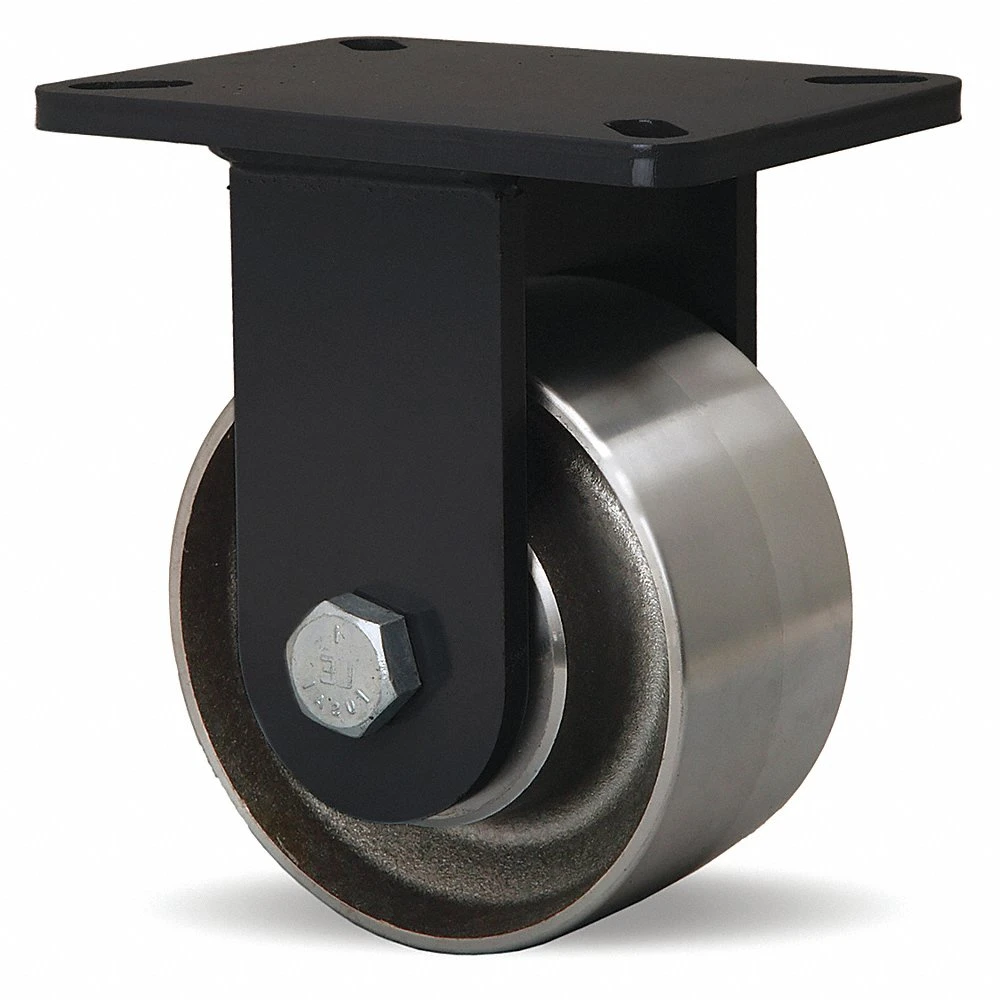 HAMILTON R-SECK-63HFSB Heat-Resistant Kingpinless Plate Caster, 6 Inch Dia, 8 Inch Height, Rigid | CR3NHK 55GZ93