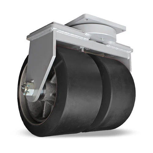 Dual Wheel Swivel Caster, 20 x 9 Inch, 22000 lb at 2 mph, 2 Inch Precision Bearing