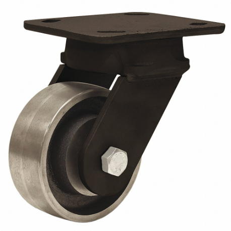 HAMILTON S-WHK-4HFSB Heat-Resistant Kingpinless Plate Caster, 4 Inch Dia, 5 5/8 Inch Height, B | CR3NNZ 55HA07