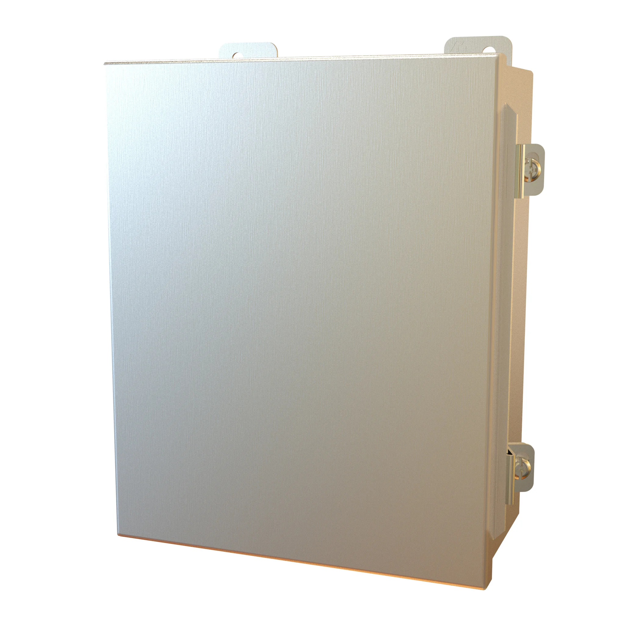HAMMOND 1414N4PHS16I Enclosure, 10 x 8 x 4 Inch Size, Wall Mount, 316 Stainless Steel, #4 Brush Finish | CV7JDN