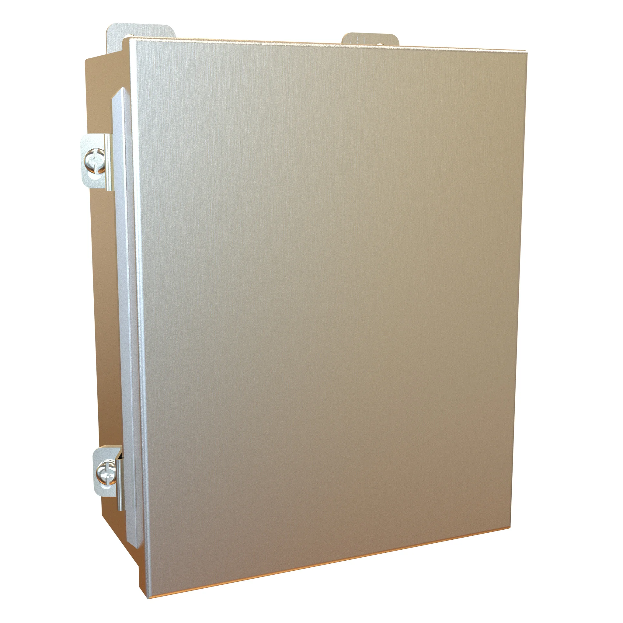 HAMMOND 1414N4SSI Enclosure, 10 x 8 x 4 Inch Size, Wall Mount, 304 Stainless Steel, #4 Brush Finish | CV7JEP