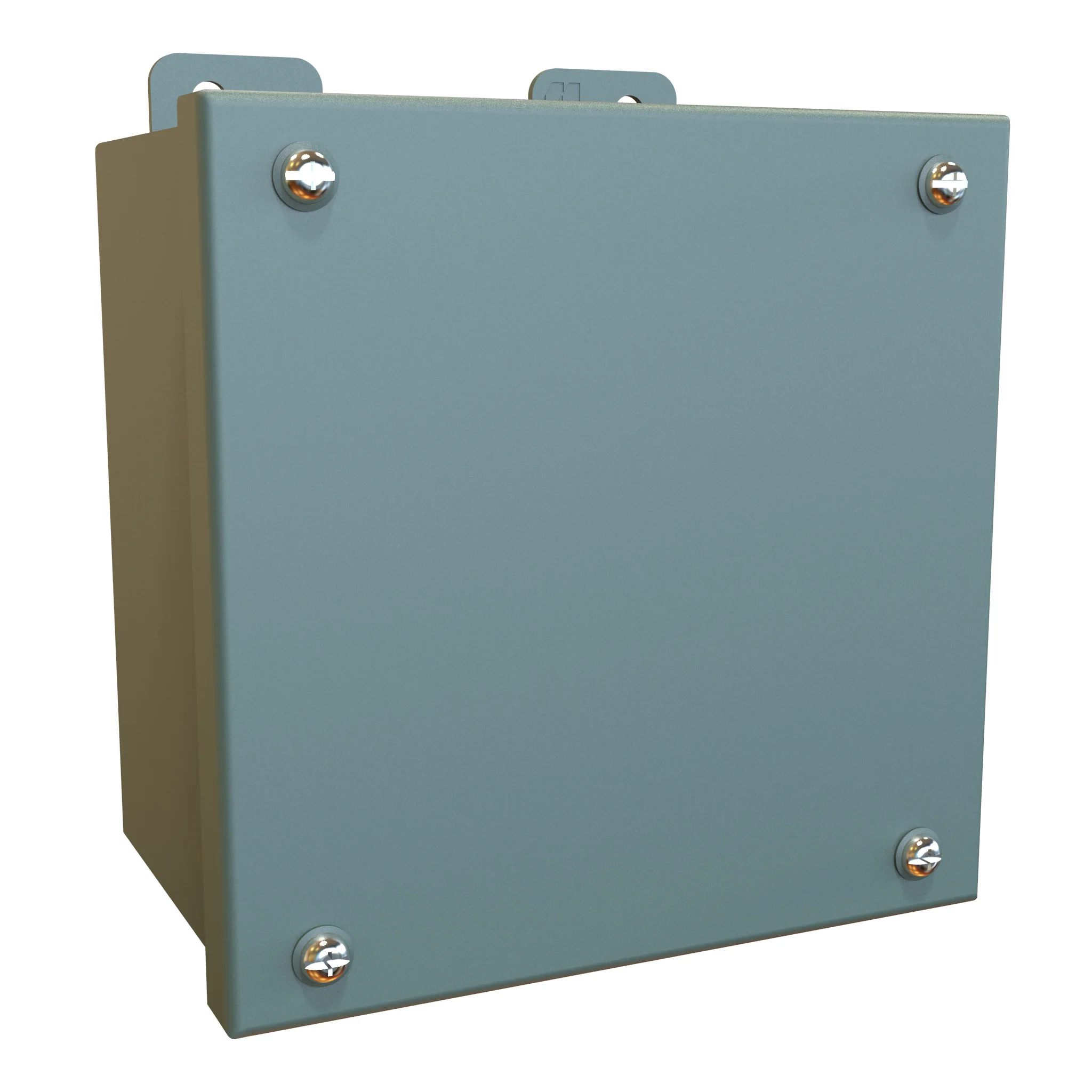 HAMMOND 1414SCE Enclosure, 6 x 6 x 4 Inch Size, Wall Mount, Carbon Steel, Ansi 61 Gray | CV7JEW
