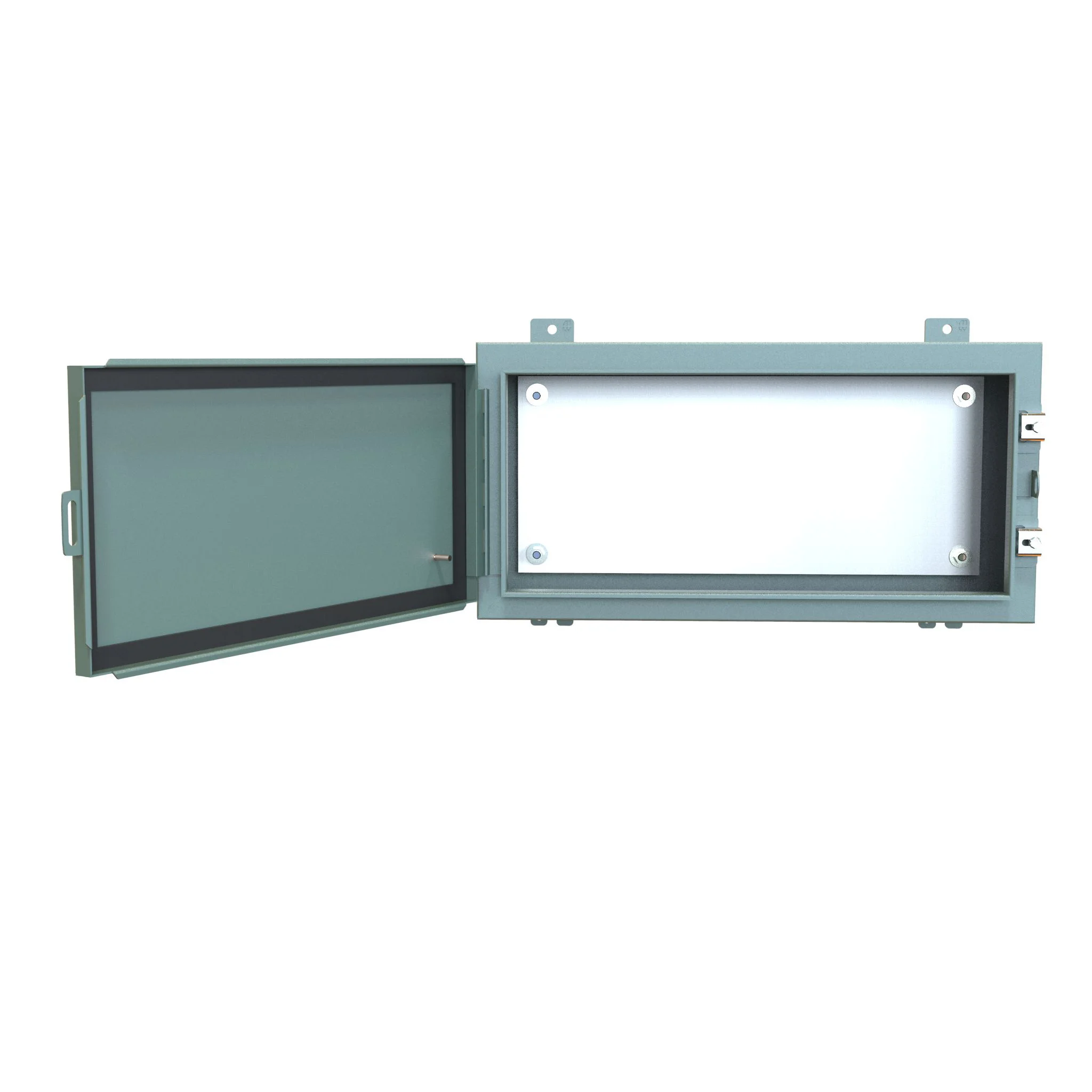 HAMMOND 1418A6 Enclosure, 12 x 24 x 6 Inch Size, Wall Mount, Carbon Steel, Ansi 61 Gray | CV7JFE