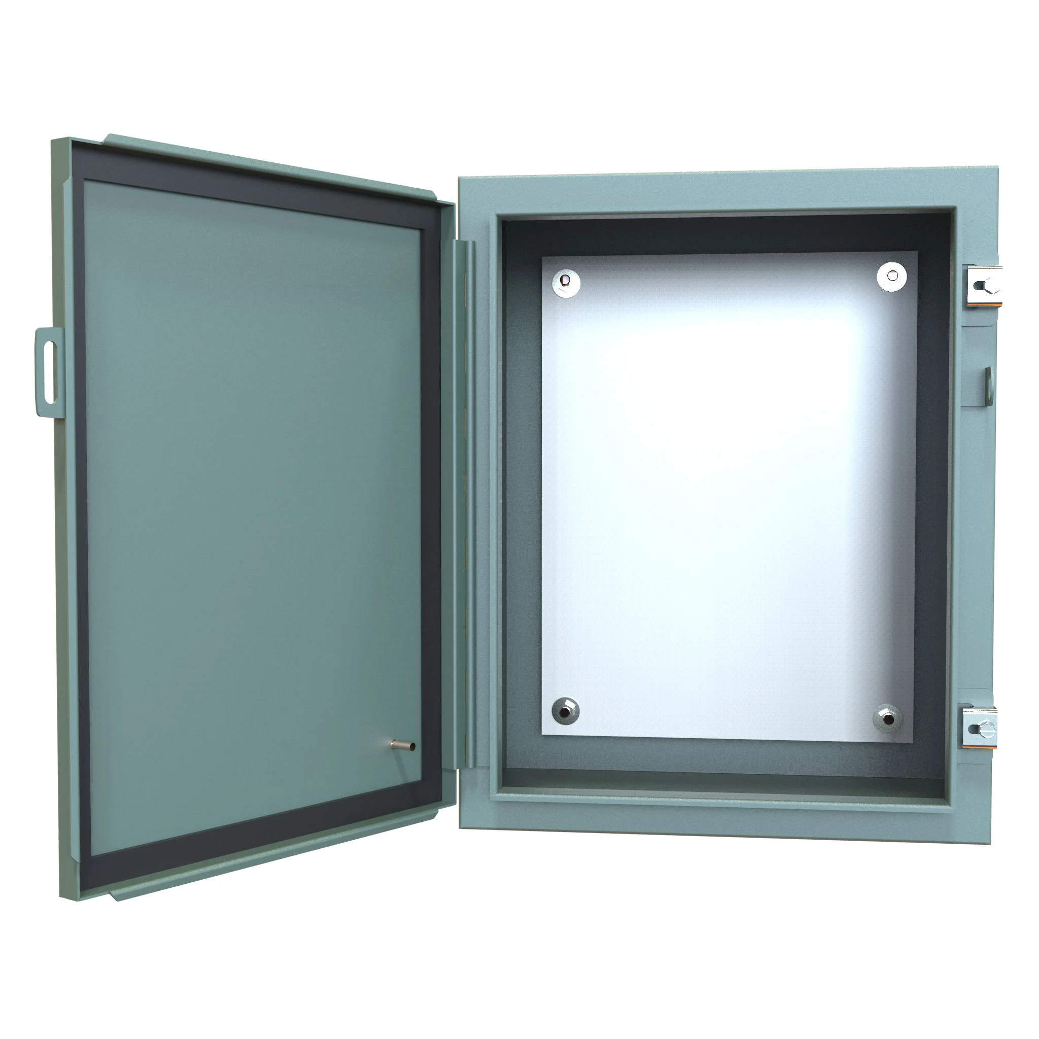 HAMMOND 1418C10 Enclosure, 20 x 16 x 10 Inch Size, Wall Mount, Carbon Steel, Ansi 61 Gray | CV7JFN