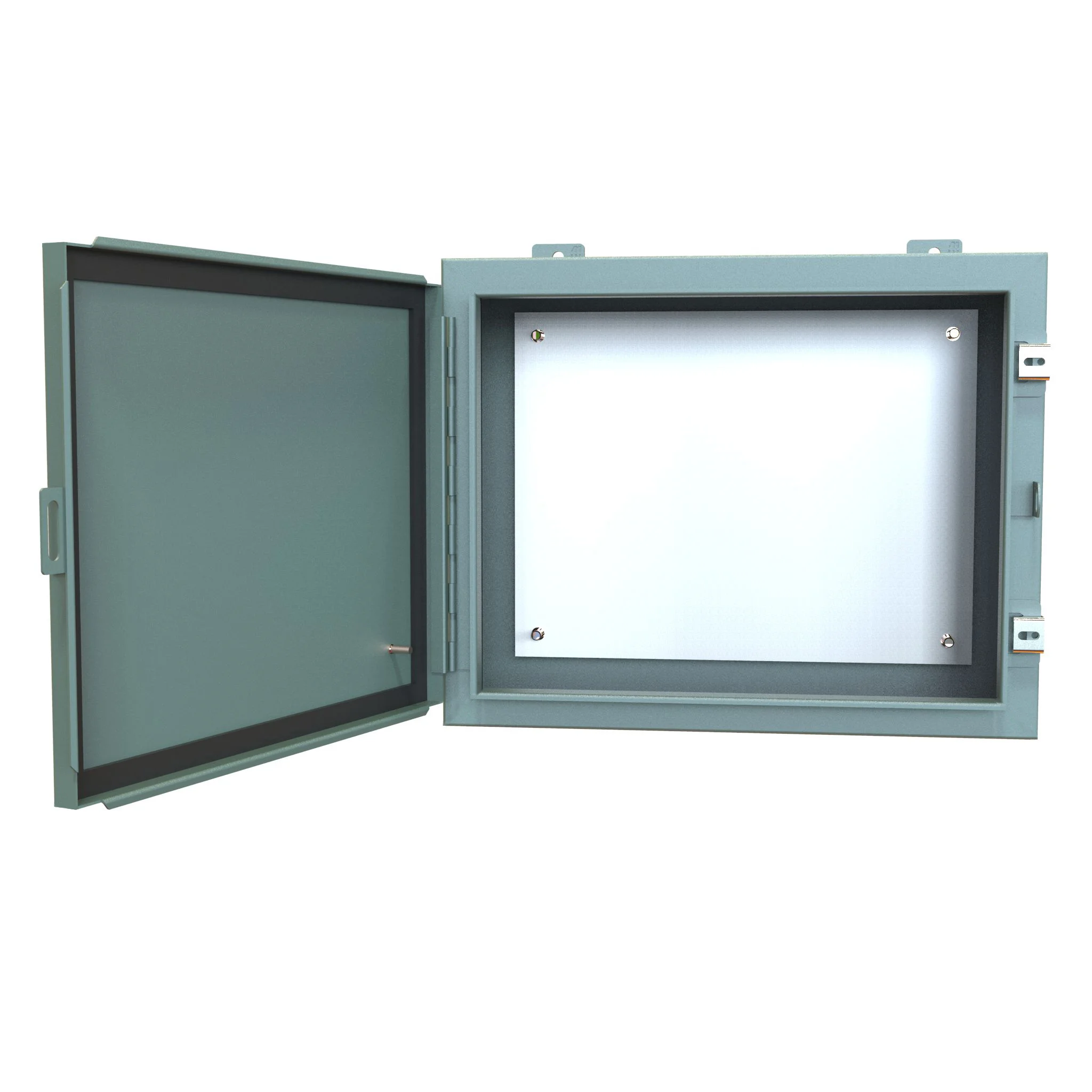 HAMMOND 1418CR8 Enclosure, 16 x 20 x 8 Inch Size, Wall Mount, Carbon Steel, Ansi 61 Gray | CV7JFW