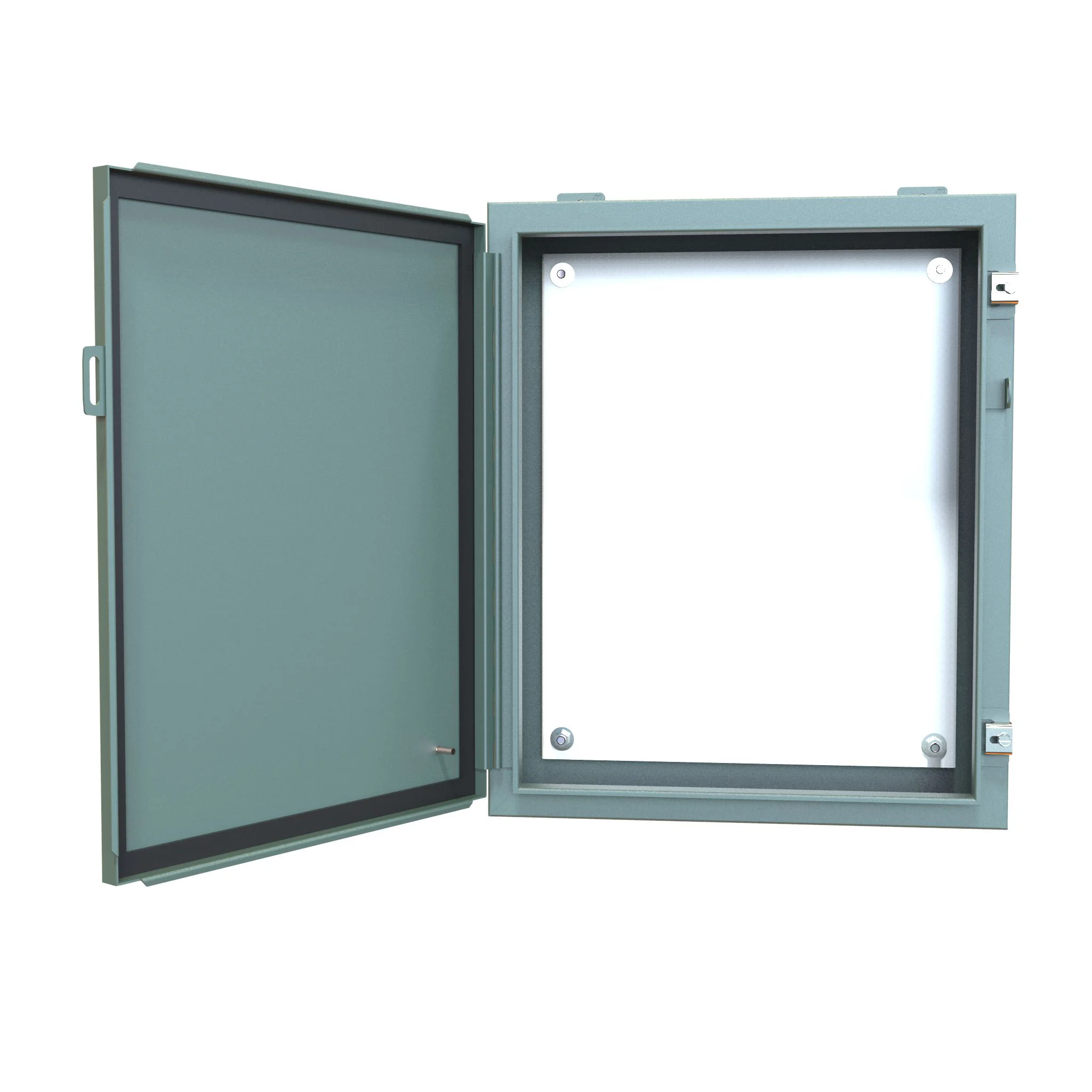 HAMMOND 1418E6 Enclosure, 24 x 20 x 6 Inch Size, Wall Mount, Carbon Steel, Ansi 61 Gray | CV7JGD