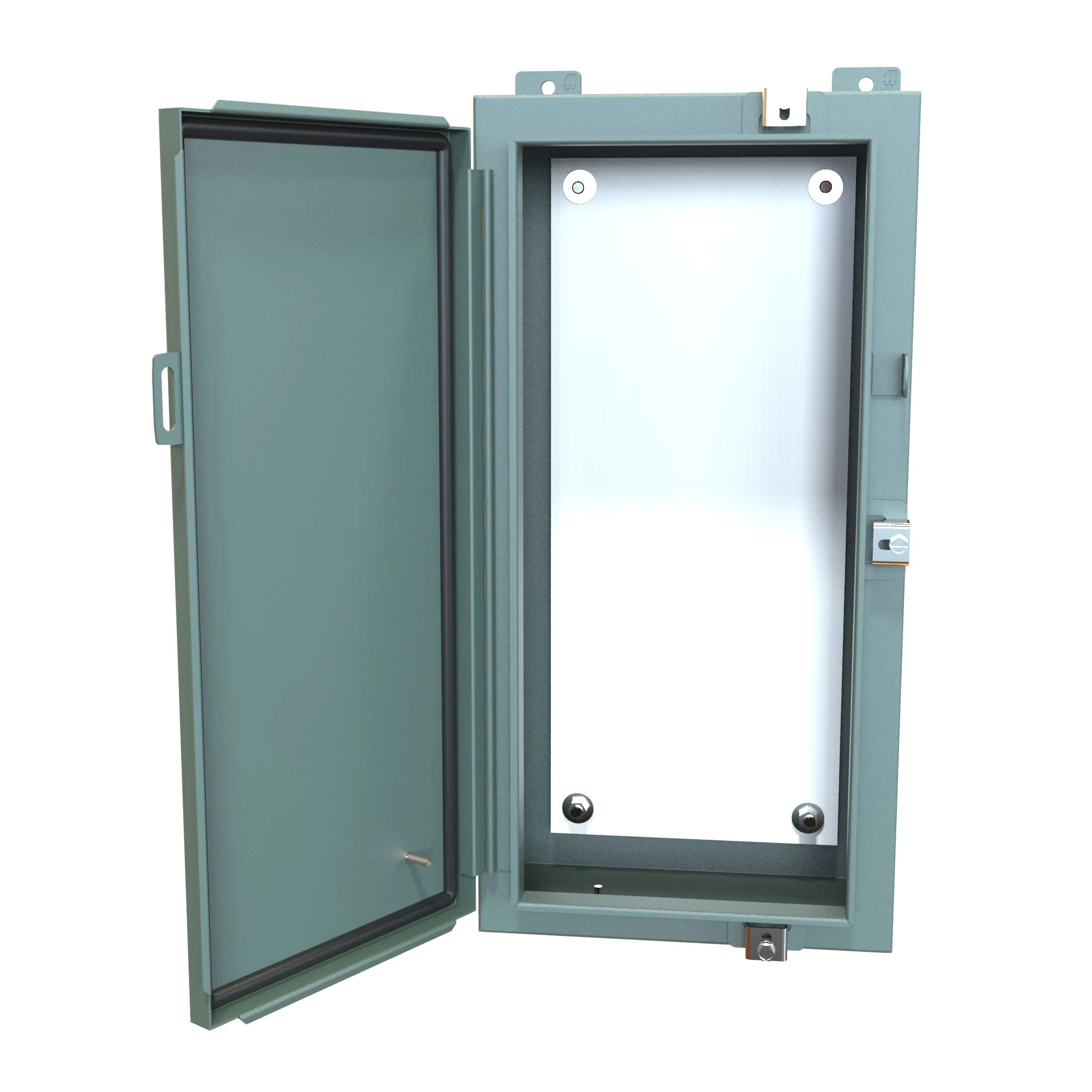 HAMMOND 1418N4AR6 Enclosure, 24 x 12 x 6 Inch Size, Wall Mount, Carbon Steel, Ansi 61 Gray | CV7JJJ