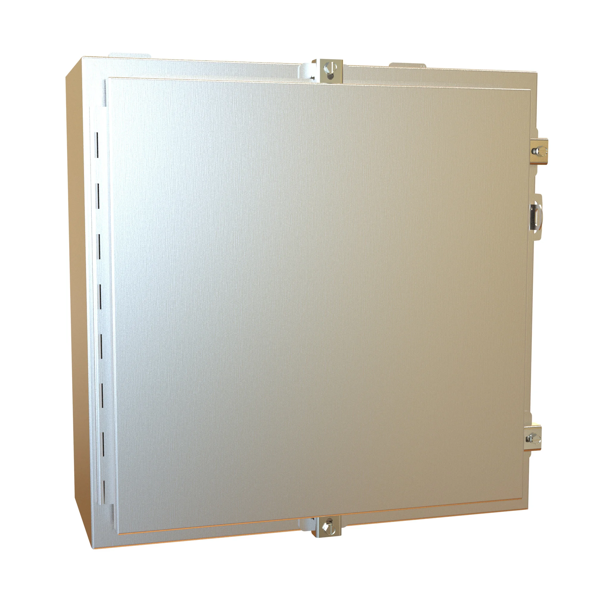 HAMMOND 1418N4S16D8 Enclosure, 20 x 20 x 8 Inch Size, Wall Mount, 316 Stainless Steel, #4 Brush Finish | CV7JKW