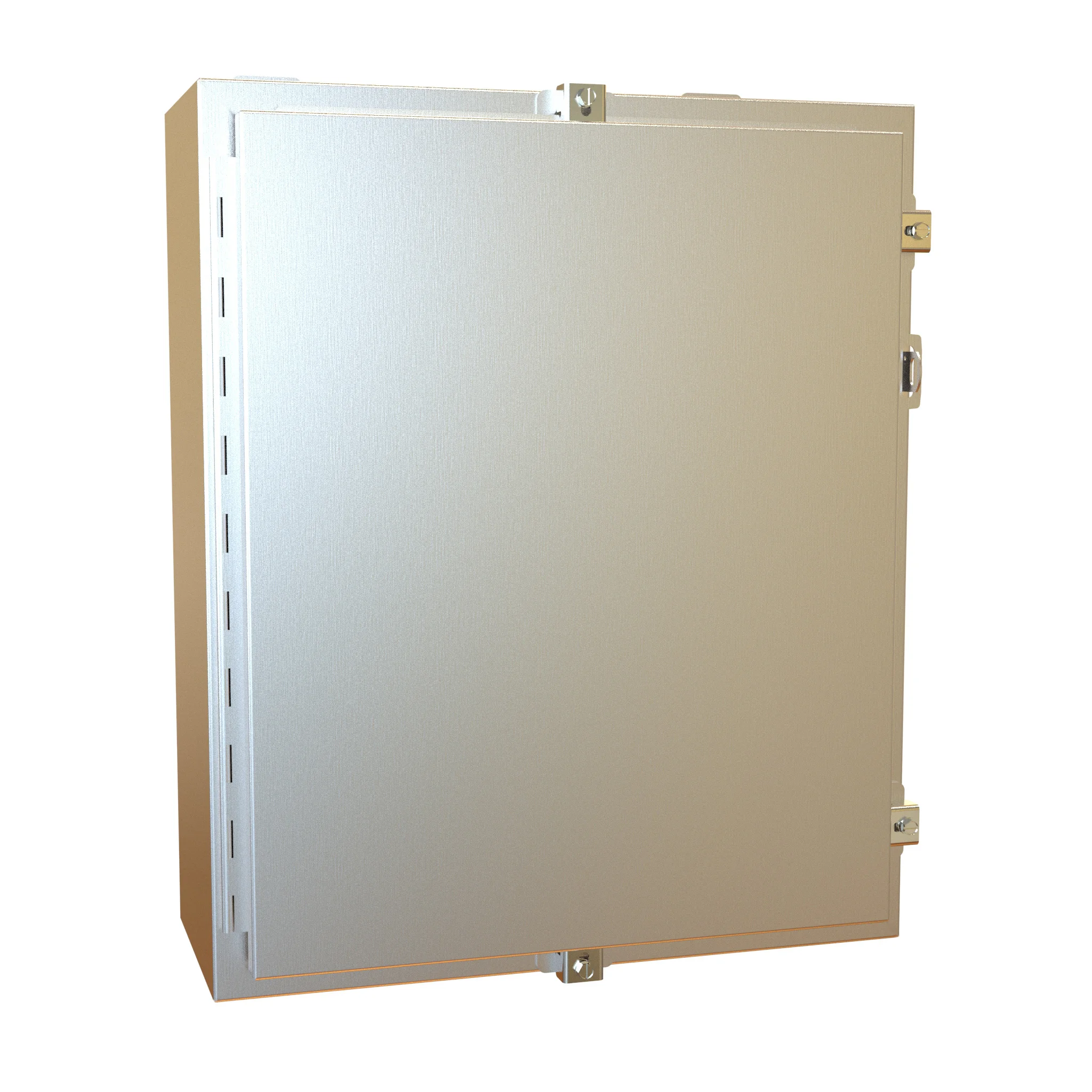 HAMMOND 1418N4S16E8 Enclosure, 24 x 20 x 8 Inch Size, Wall Mount, 316 Stainless Steel, #4 Brush Finish | CV7JKZ