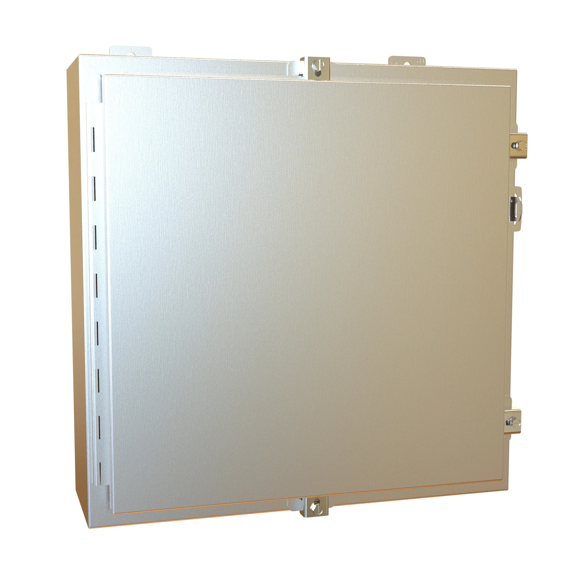 HAMMOND 1418N4SSD6 Enclosure, 20 x 20 x 6 Inch Size, Wall Mount, 304 Stainless Steel, #4 Brush Finish | CV7JLW
