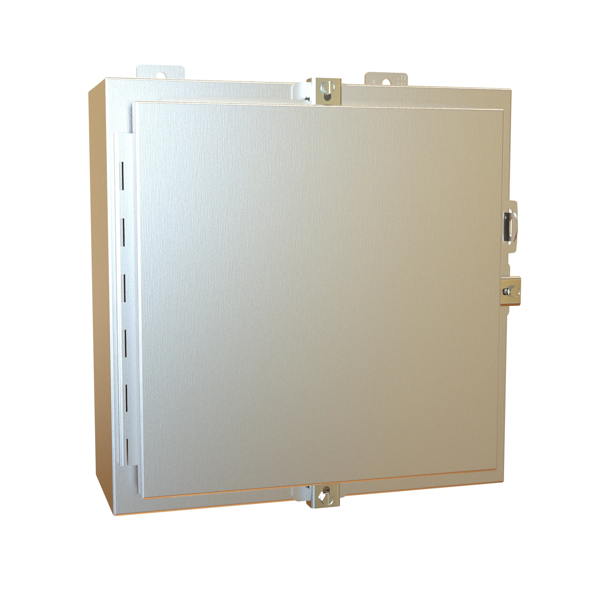 HAMMOND 1418N4SSG6 Enclosure, 16 x 16 x 6 Inch Size, Wall Mount, 304 Stainless Steel, #4 Brush Finish | CV7JMD
