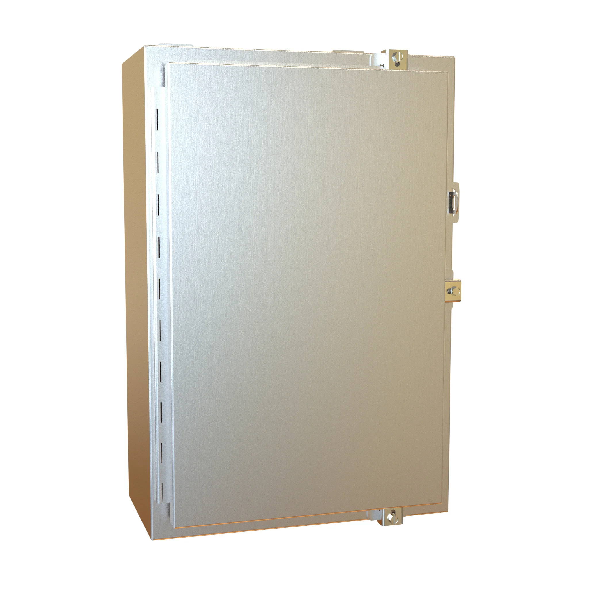 HAMMOND 1418N4SSH8 Enclosure, 24 x 16 x 8 Inch Size, Wall Mount, 304 Stainless Steel, #4 Brush Finish | CV7JME
