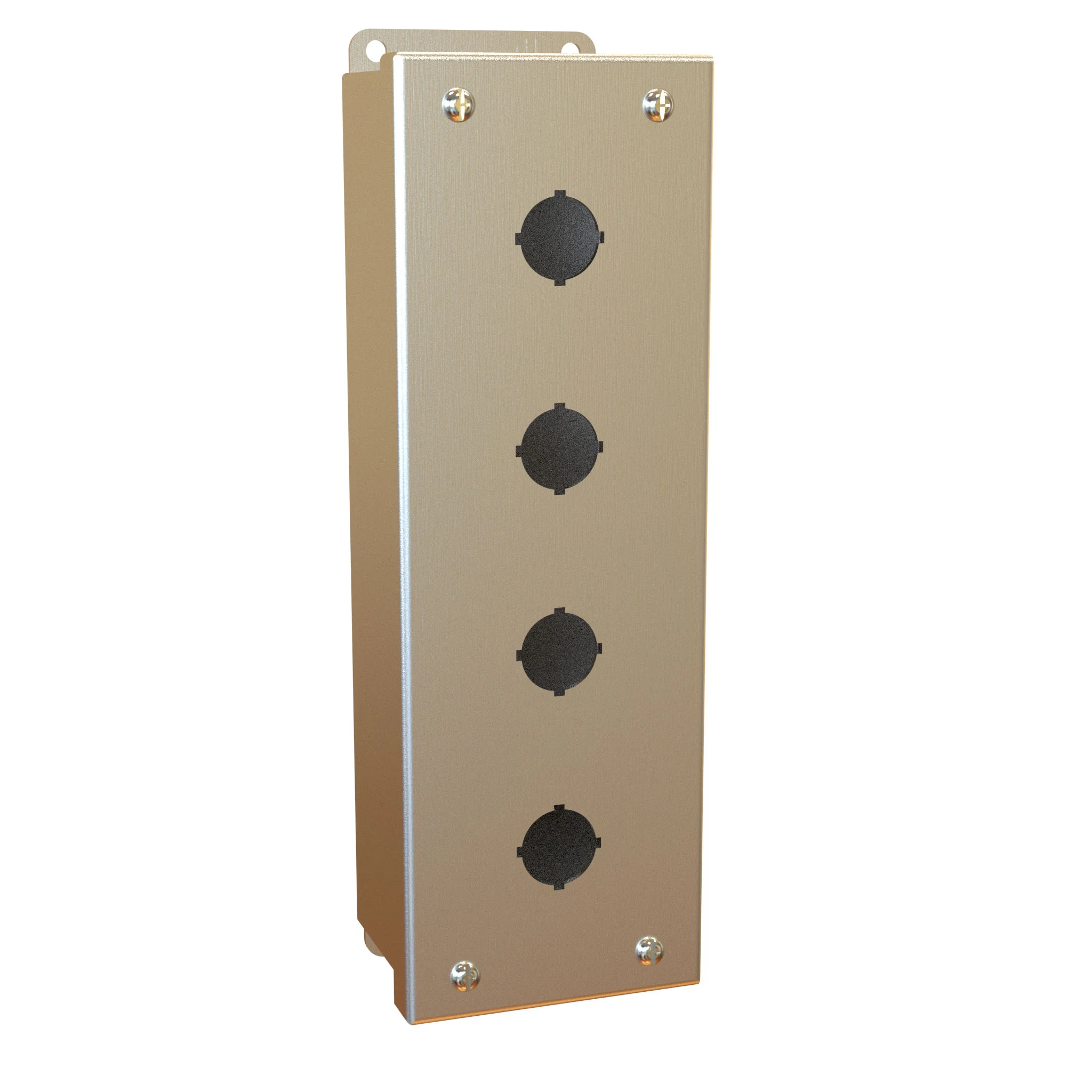 HAMMOND 1435MSSD Pushbutton Enclosure, 4 Holes, 22mm, 11 x 4 x 3 Inch Size, Wall Mount | CV7JNX