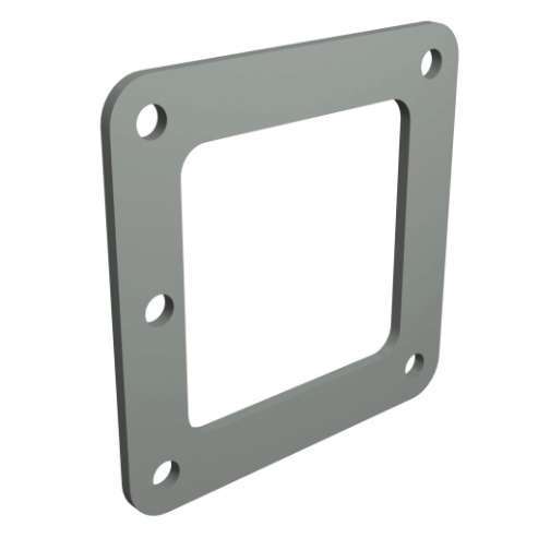 HAMMOND 1485BK Wireway Fitting, Box Connector, 2.5 x 2.5 Inch Size, Carbon Steel, Ansi 61 Gray, Nema 12 | CV7MEA