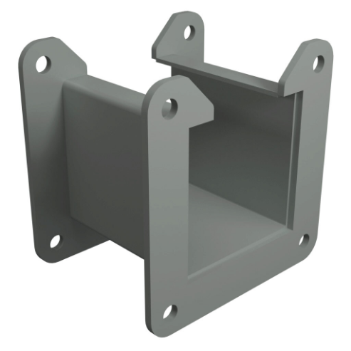 HAMMOND 1485BM3 Lay-In Wireway Fitting, Nipple, 2.5 x 2.5 x 3 Inch Size, Carbon Steel, Ansi 61 Gray | CV7MED