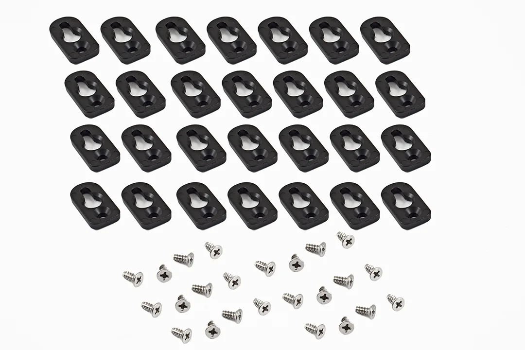HAMMOND 1557FOOTBK-24 Mounting Feet Kit, Abs Plastic, Black | CV7LVH