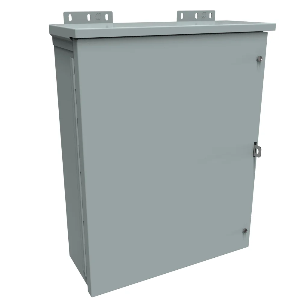 HAMMOND C3R20166HCR Enclosure, 20 x 16 x 6 Inch Size, Wall Mount, Galvanized Steel, Ansi 61 Gray | CV7JWA