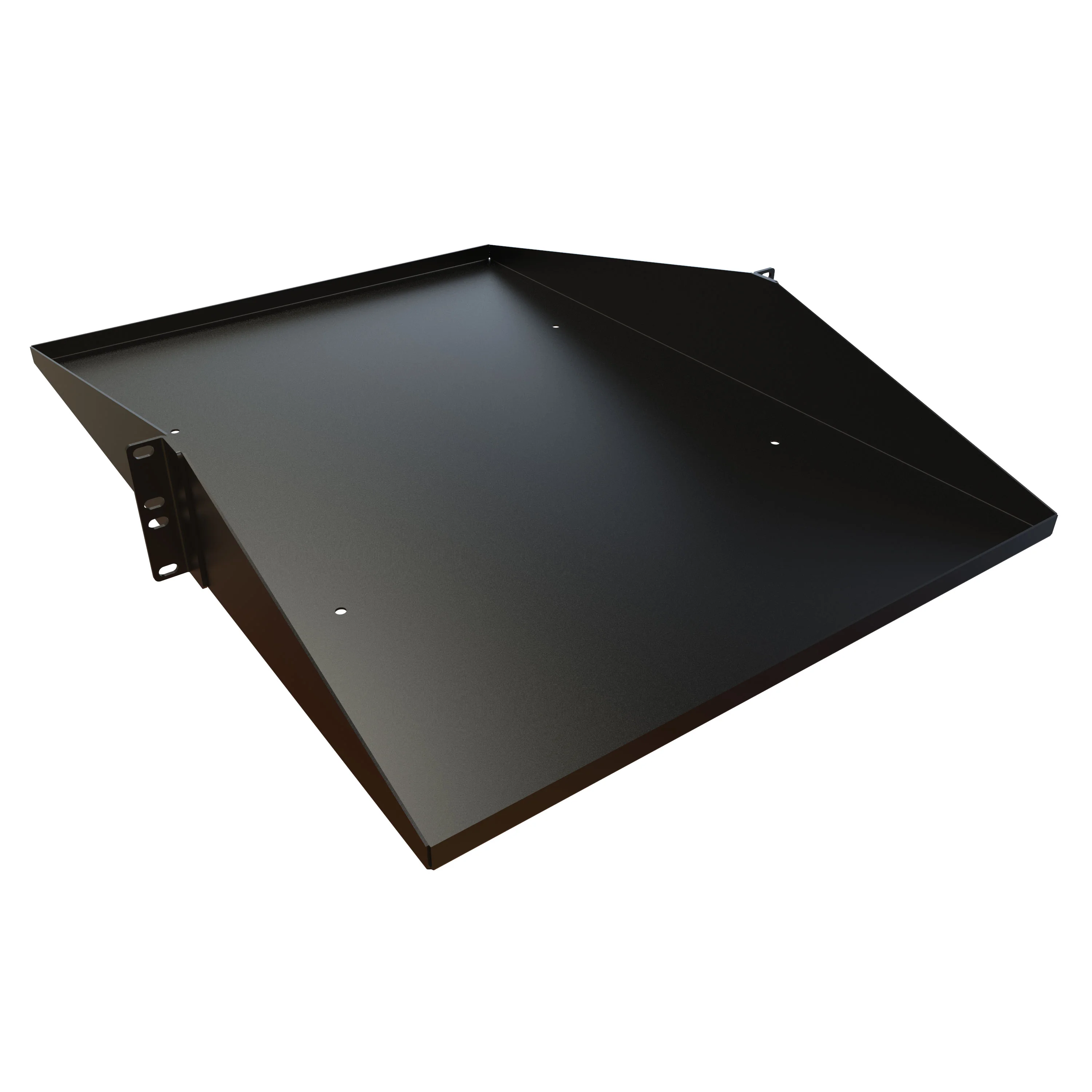 HAMMOND DNDMS1924BK1 Two-Post Centered Rack Shelf, 19 Inch Rack Width, 24 Inch Depth, 200Lb Capacity | CV7ZDT