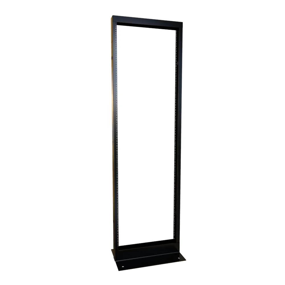 HAMMOND DNRR2377HDWB Rack, 2-Post, 44U, 23 Inch Rack Width, 1500Lb Capacity, Carbon Steel, Black | CV7WVZ