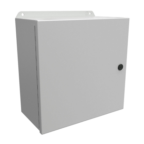 Enclosure, 12 x 12 x 6 Inch Size, Wall Mount, Carbon Steel, Ral 7035 Light Gray