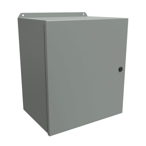 Enclosure, 16 x 14 x 10 Inch Size, Wall Mount, Carbon Steel, Ansi 61 Gray