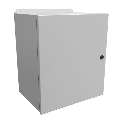 Enclosure, 16 x 14 x 10 Inch Size, Wall Mount, Carbon Steel, Ral 7035 Light Gray