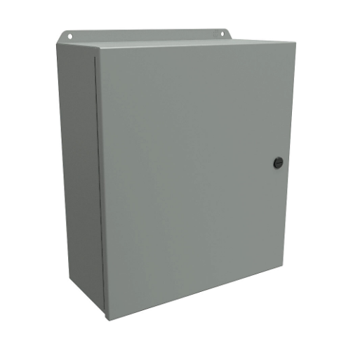 Enclosure, 16 x 14 x 6 Inch Size, Wall Mount, Carbon Steel, Ansi 61 Gray