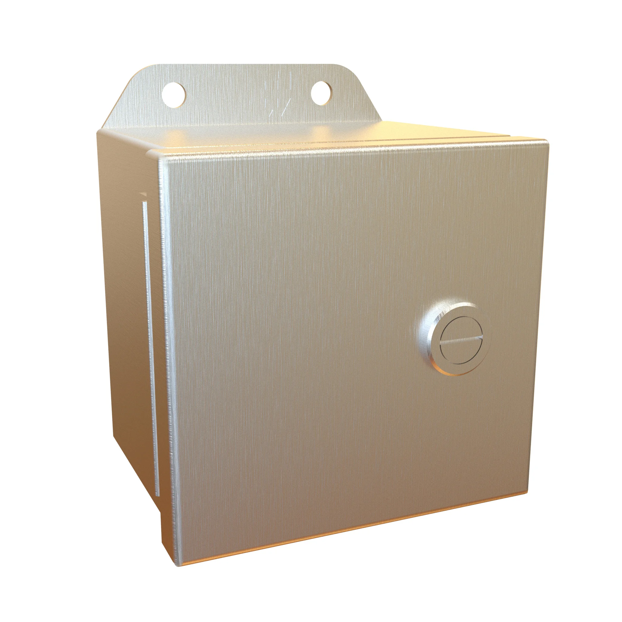 HAMMOND EJ443S16 Enclosure, 4 x 4 x 3 Inch Size, Wall Mount, 316 Stainless Steel, #4 Brush Finish | CV7KDK