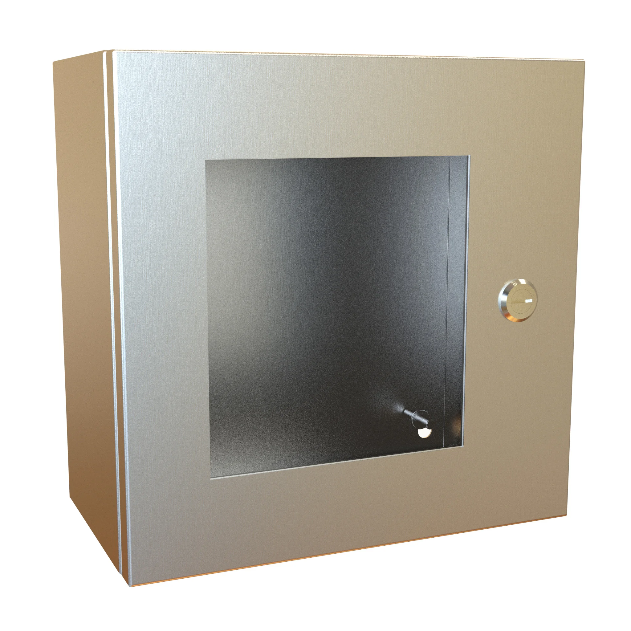 HAMMOND EN4SD12126WSS Enclosure, 12 x 12 x 6 Inch Size, Wall Mount, 304 Stainless Steel, #4 Brush Finish | CV7KFL
