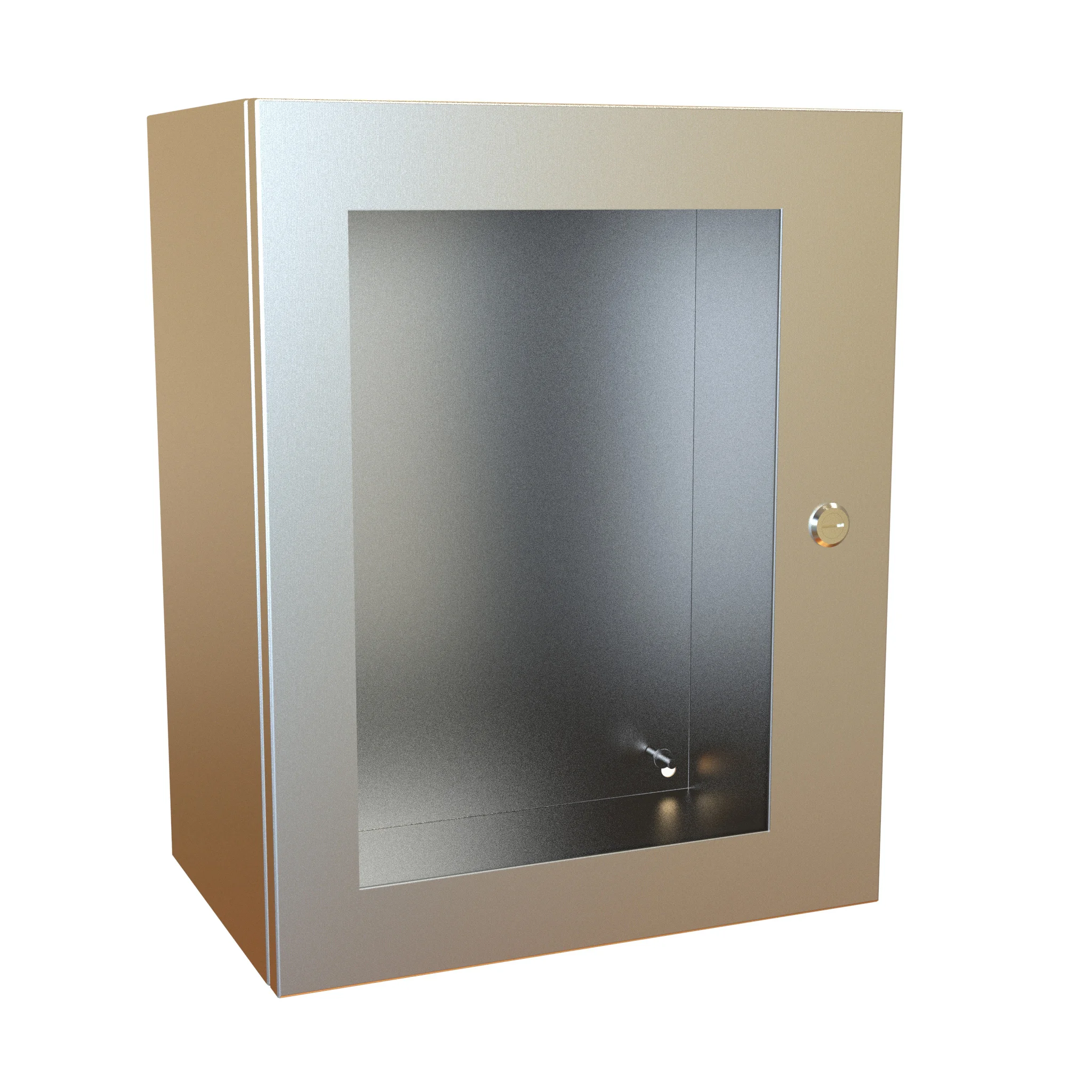 HAMMOND EN4SD201610WSS Enclosure, 20 x 16 x 10 Inch Size, Wall Mount, 304 Stainless Steel, #4 Brush Finish | CV7KHV