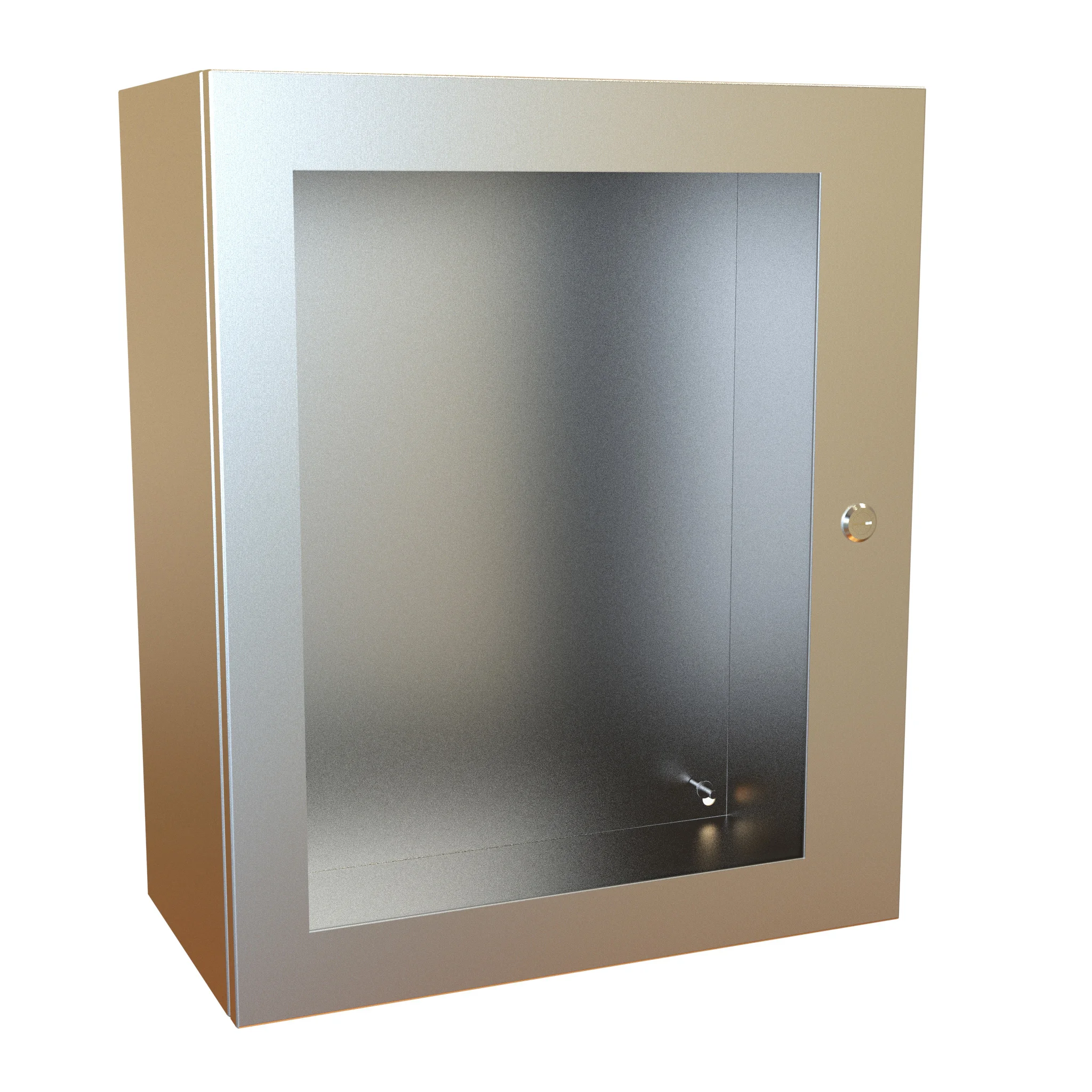 HAMMOND EN4SD242010WSS Enclosure, 24 x 20 x 10 Inch Size, Wall Mount, 304 Stainless Steel, #4 Brush Finish | CV7KLZ