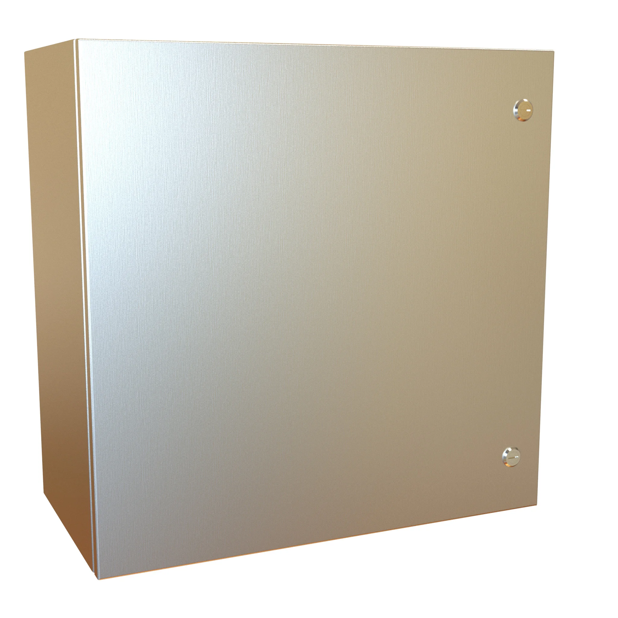 HAMMOND EN4SD242412S16 Enclosure, 24 x 24 x 12 Inch Size, Wall Mount, 316 Stainless Steel, #4 Brush Finish | CV7KNC