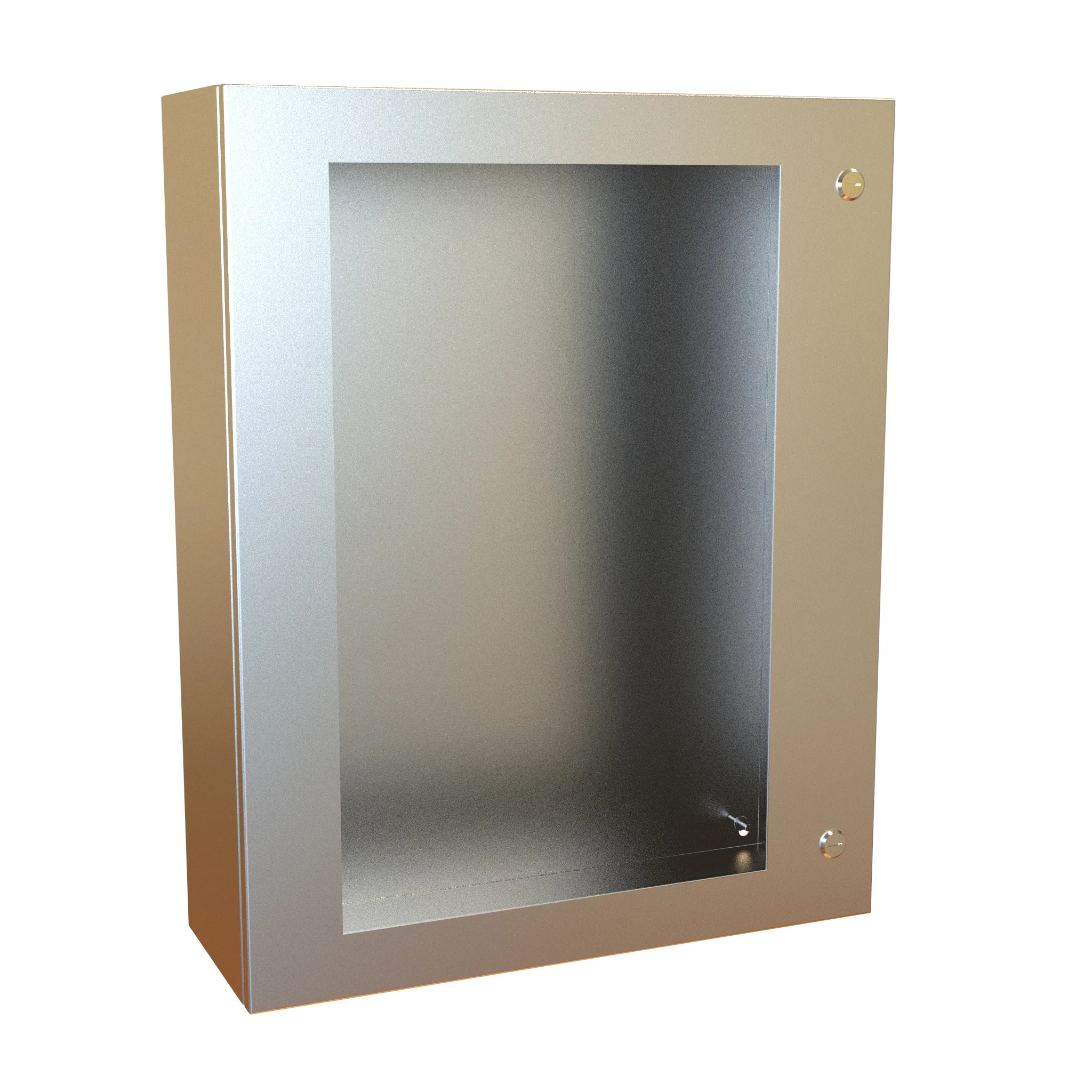 HAMMOND EN4SD30248WSS Enclosure, 30 x 24 x 8 Inch Size, Wall Mount, 304 Stainless Steel, #4 Brush Finish | CV7KRN