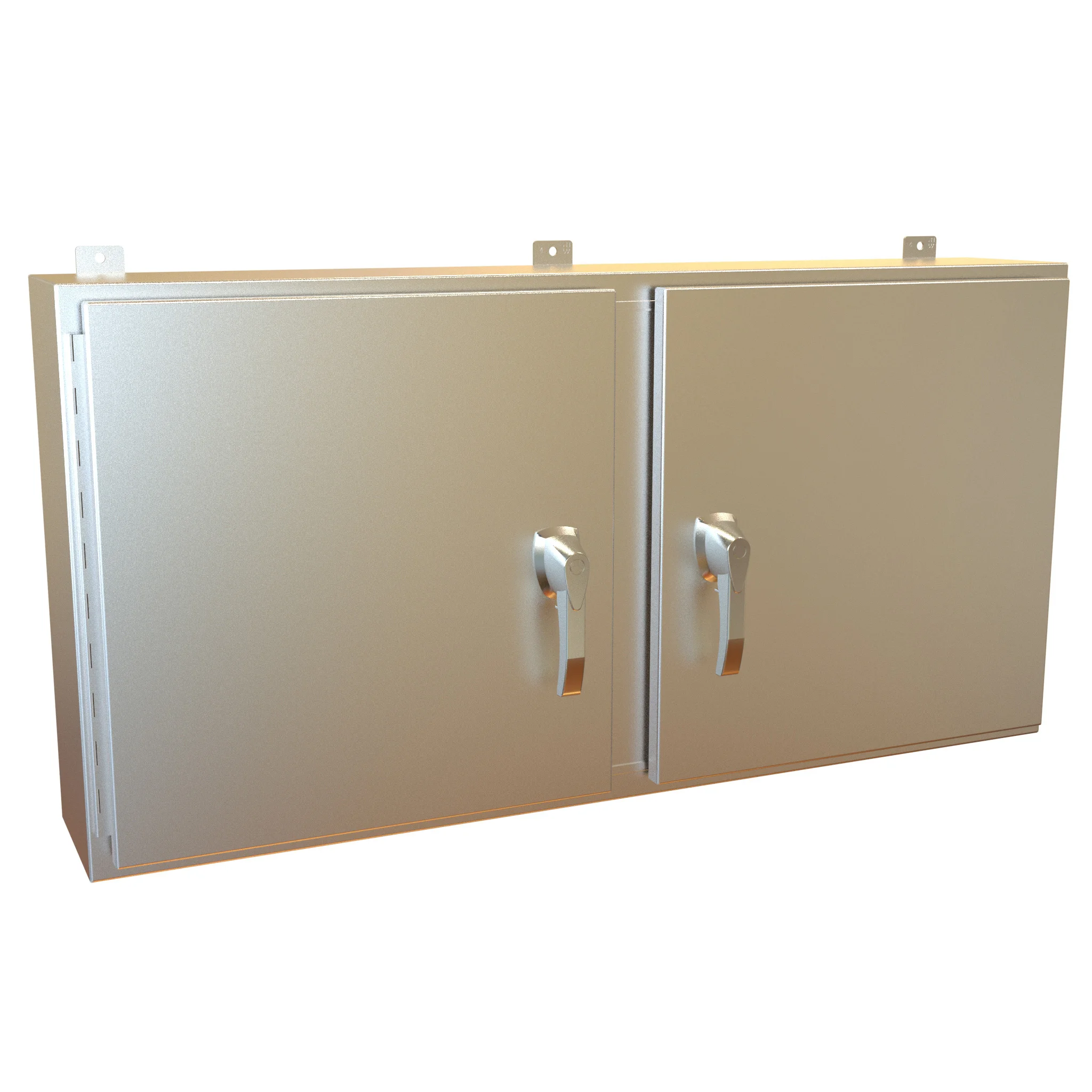 HAMMOND HN4WM24488S16 Enclosure, 24 x 48 x 8 Inch Size, Wall Mount, 316 Stainless Steel, #4 Brush Finish | CV7KXW