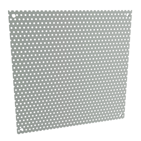 HAMMOND N1JP1010PP Subpanel, Perforated, Carbon Steel, Ansi 61 Gray, Powder Coat Finish | CV8ANN
