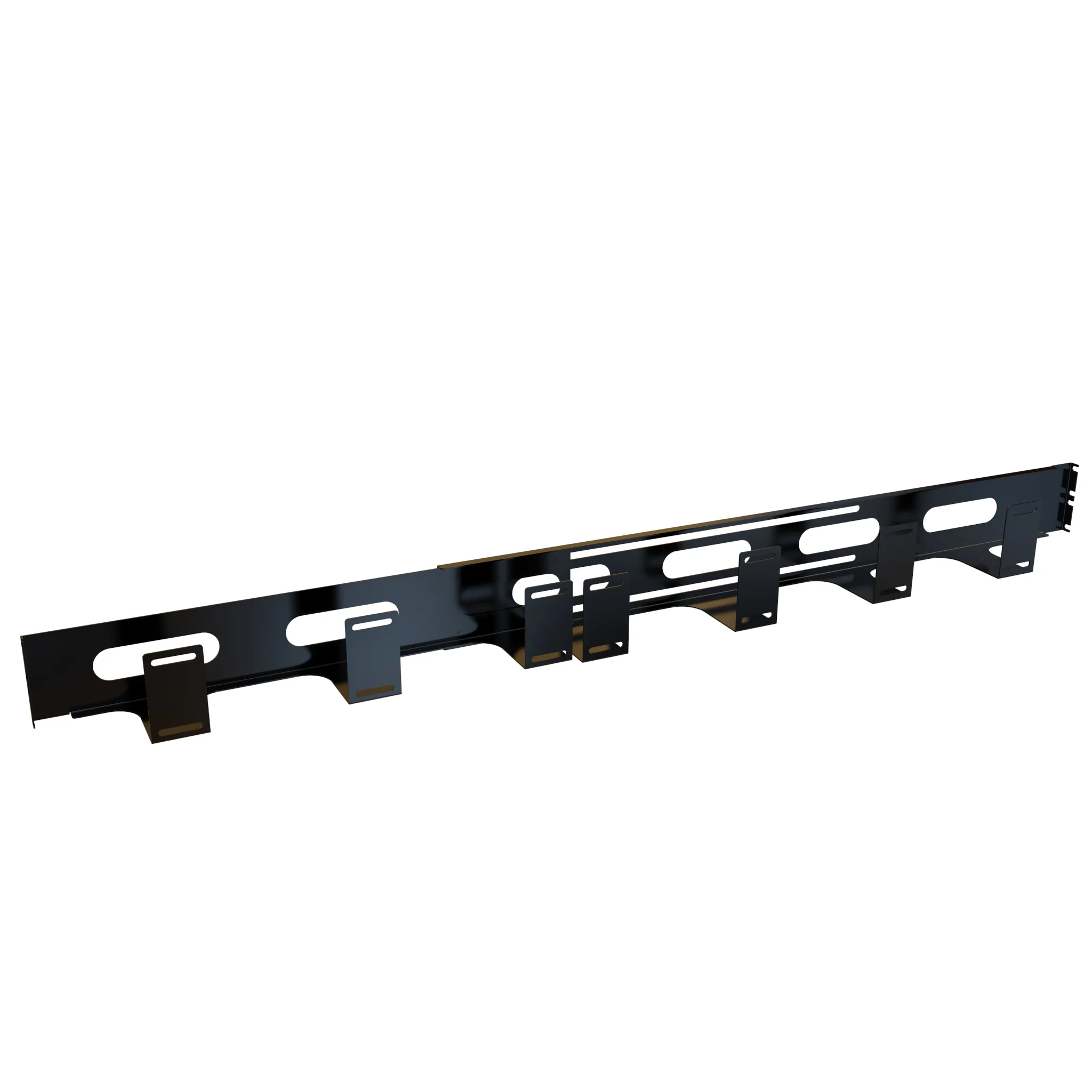 HAMMOND RDCM3348BK Adjustable Depth Cable Manager, 33.5 To 48.5 Inch Depth, Carbon Steel, Black | CV7ENB