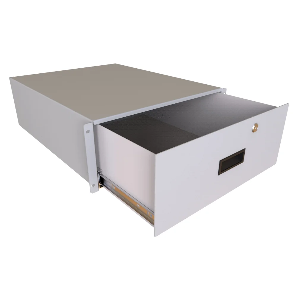 HAMMOND RDRW1900722LG1 Locking Rack Drawer, 19 Inch Rack Width, 22.25 Inch Depth, Carbon Steel | CV7HKF