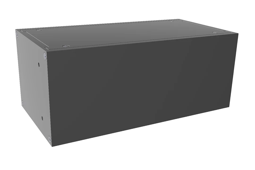 HAMMOND RM2U0804SBK Enclosure, 4 x 8 x 4 Inch Size, Desktop Mount, Aluminum, Black, Powder Coat Finish | CV7LKJ