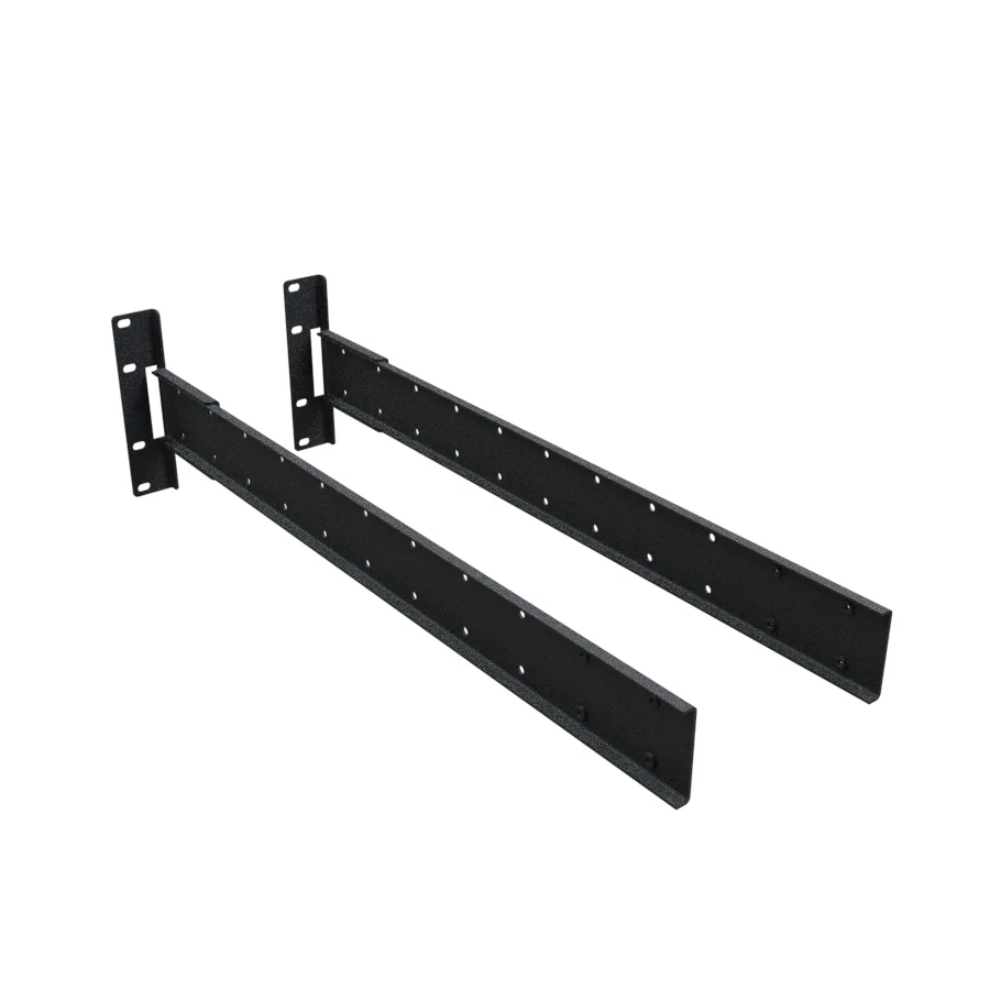 HAMMOND RM3U18BRKT Adjustable Rear Bracket, 20 To 28 Inch Depth, Carbon Steel, Black, Pack Of 2 | CV7DTT