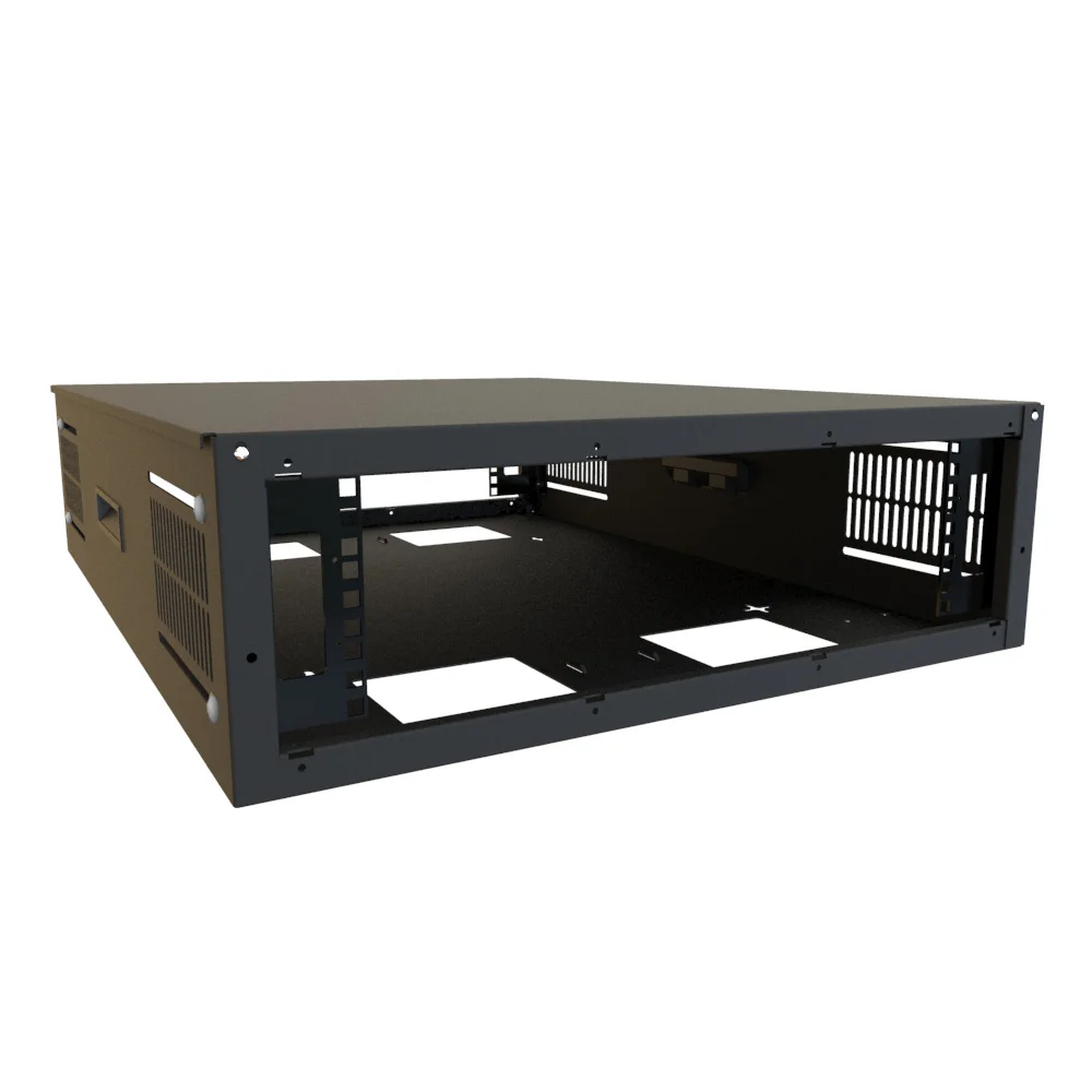 HAMMOND SDC243U31BK Rack Cabinet, 19 Inch Rack Width, 6.25 x 24 x 31.50 Inch Size, Carbon Steel, Black | CV7ECZ