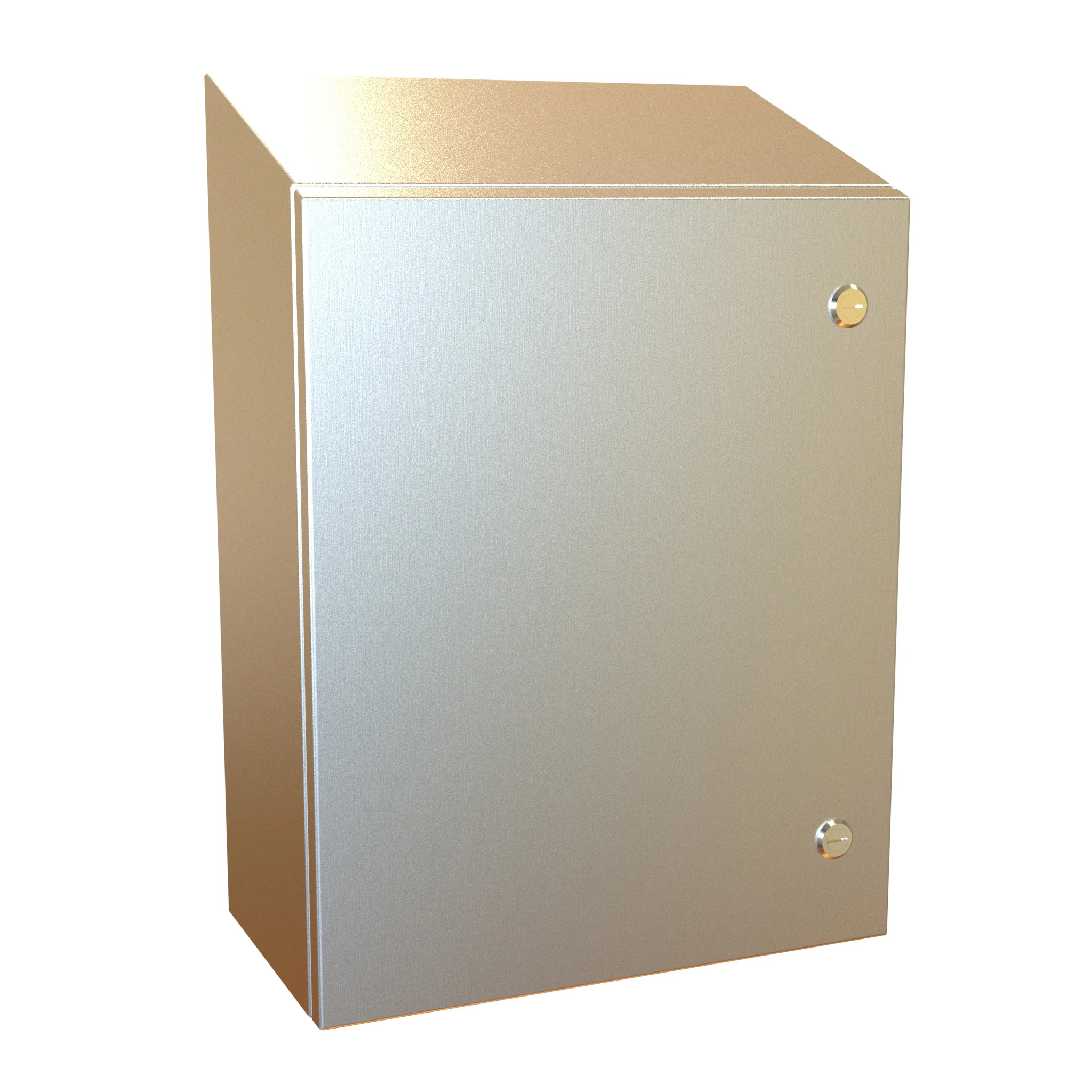 HAMMOND ST201608SS Enclosure, Slope Top, 20 x 16 x 8 Inch Size, Wall Mount, 304 Stainless Steel | CV7LMV