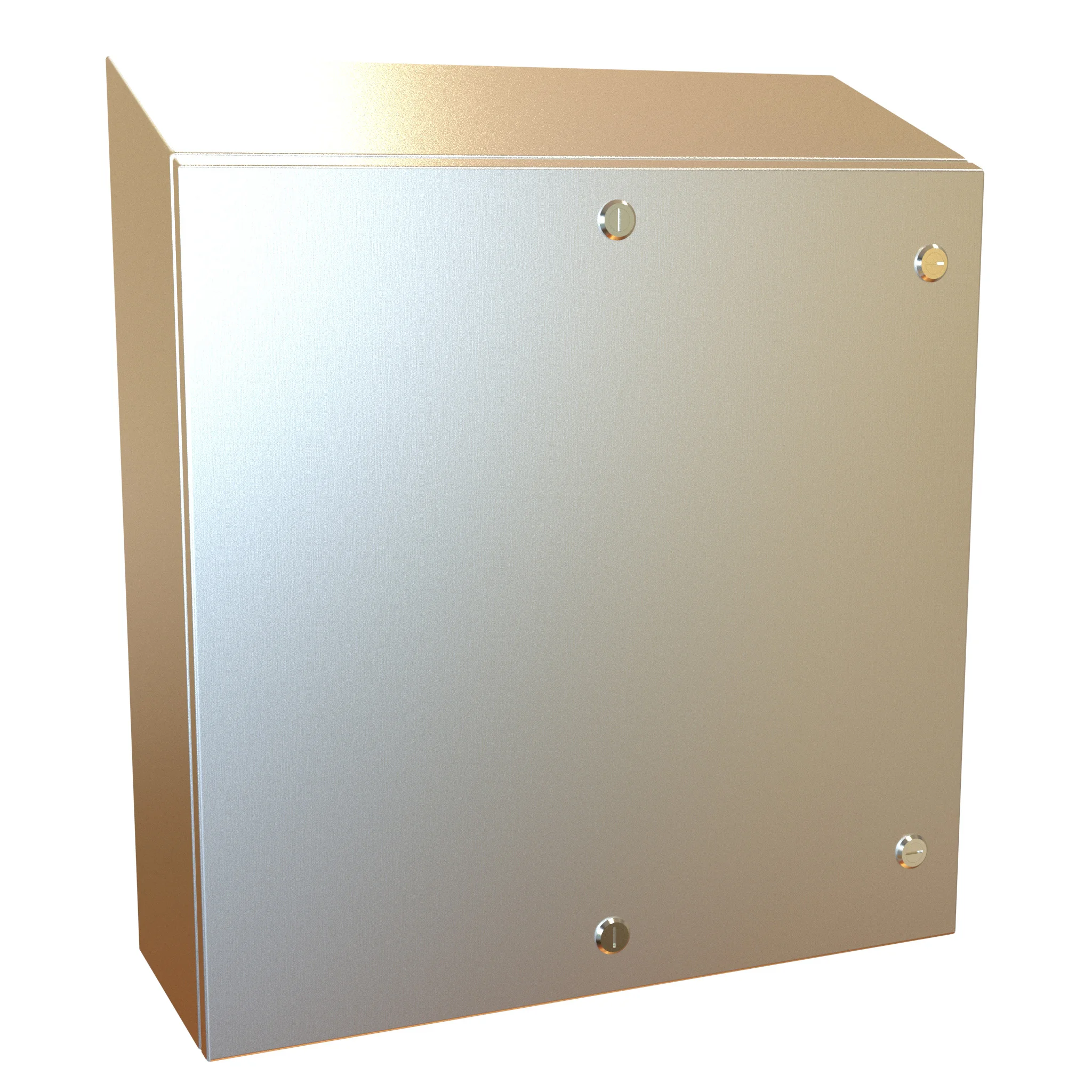 HAMMOND ST242408SS Enclosure, Slope Top, 24 x 24 x 8 Inch Size, Wall Mount, 304 Stainless Steel | CV7LNF