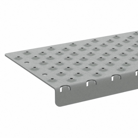 HANDI TREADS NSN129030GY0 Stair Nosing, Raised Discs, Aluminum, 9 Inch Dp, 30 Inch Width, Gray, 1 1/8 Inch Nose Ht | CR3PNR 417T84