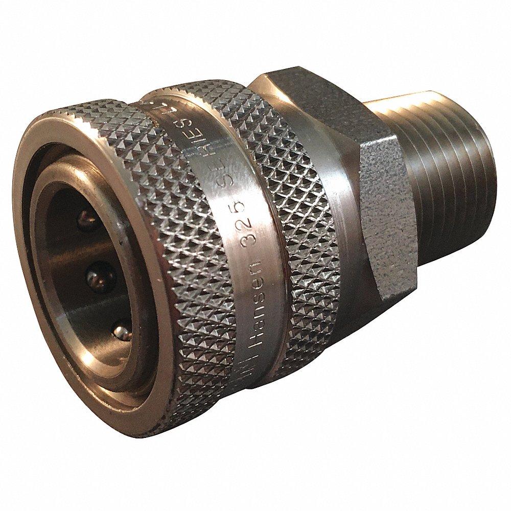 HANSEN LL2S15 Hose Coupling, 1/4 Inch Size, Male, 303 Stainless Steel | CJ2NMY 55JU40