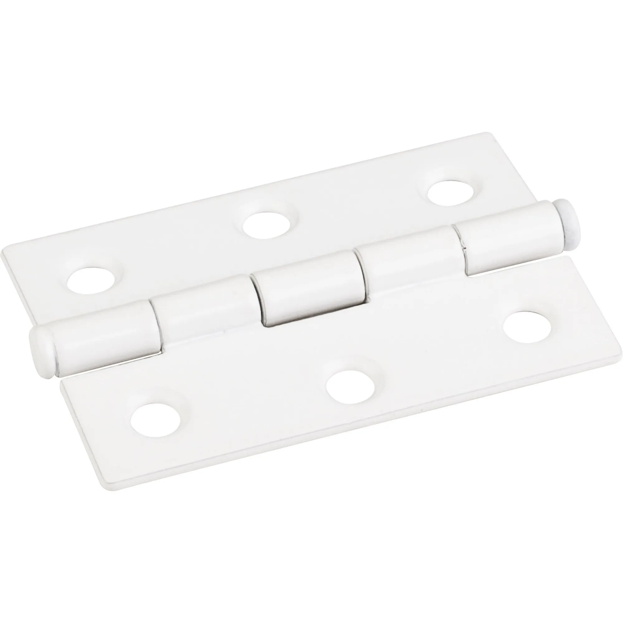 Bright White 2-1/2 Inch x 1-11/16 Inch Single Full Swaged Butt Hinge