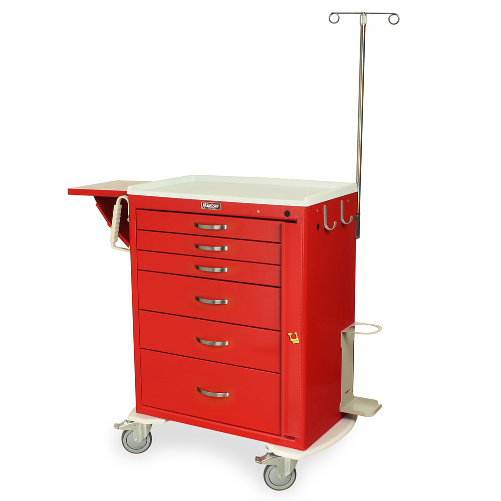 Harloff MDS3030B06+MD30-EMG1 Tall Emergency Crash Cart, 43.75 x 36.75 x 22 Inch Size | CJ6CLZ